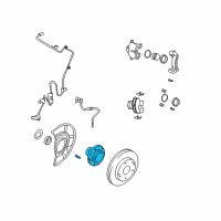 OEM Hyundai XG350 Front Wheel Hub Assembly Diagram - 51750-2C103