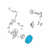 OEM 2003 Hyundai Tiburon Disc-Front Wheel Brake Diagram - 51712-2C000