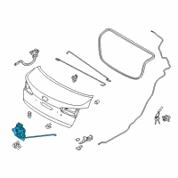 OEM 2016 Kia Forte Trunk Lid Latch Assembly Diagram - 81230A7010