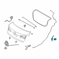 OEM Kia Forte Trunk Key Sub Set Diagram - 81250A7A00