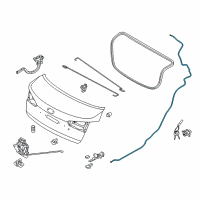 OEM 2016 Kia Forte Cable Assembly-Trunk Lid Power Diagram - 81280A7000