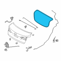 OEM Kia Forte Weatherstrip-Trunk Lid Opening Diagram - 87321B0000