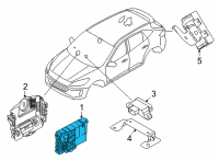 OEM 2022 Ford Escape KIT - ALARM/KEYLESS LOCK SYSTE Diagram - LX6Z-15604-AA