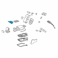 OEM 2011 Lexus LS600h Panel Assy, Rear Seat Console Diagram - 589G0-50010-E1
