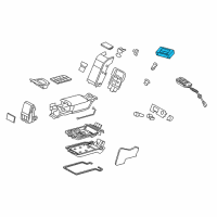 OEM 2012 Lexus LS460 Switch, Rear Power Seat Diagram - 84923-50270