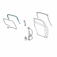 OEM 2008 Buick LaCrosse Weatherstrip Asm-Rear Side Door Window Inner Diagram - 15906272