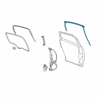 OEM 2005 Buick LaCrosse Weatherstrip Asm-Rear Side Door Window Outer Diagram - 15807190