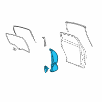 OEM 2005 Buick LaCrosse Rear Side Door Window Regulator Assembly Diagram - 25980397