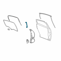 OEM 2006 Buick LaCrosse Channel Asm-Rear Side Door Window Rear Diagram - 15242074