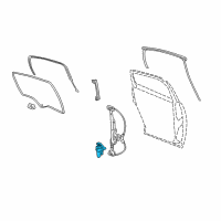 OEM 2008 Buick LaCrosse Motor Kit, Rear Side Door Window Regulator - RH Diagram - 19120320