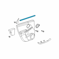 OEM 2007 Pontiac Torrent Sealing Strip-Rear Side Door Window Inner Diagram - 10383049