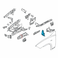 OEM 2007 BMW X3 Reinforcement, Bulkhead Left Diagram - 41-11-3-403-487