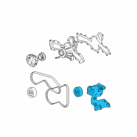 OEM 2022 Toyota 4Runner Serpentine Tensioner Diagram - 16620-31051