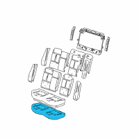 OEM Pontiac Grand Prix Pad Asm, Rear Seat Cushion Diagram - 19123112