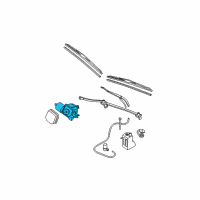 OEM 2003 Buick Park Avenue Motor Kit, Windshield Wiper Diagram - 19150336