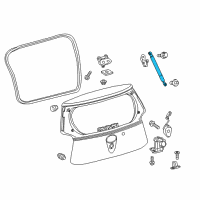 OEM Scion iQ Lift Cylinder Diagram - 68950-0W561