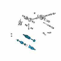 OEM 1999 Toyota Land Cruiser Axle Assembly Diagram - 43430-60040