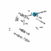 OEM 2001 Lexus LX470 Carrier Sub-Assy, Differential, Front Diagram - 41101-60170