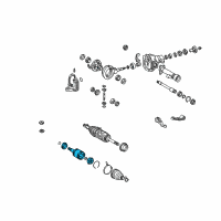 OEM 1999 Lexus LX470 Joint Set, Front Axle INBOARD Diagram - 43403-60010