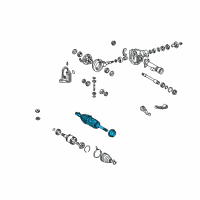 OEM 2004 Lexus LX470 Shaft Assembly, OUTBOARD Diagram - 43460-69145