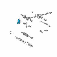 OEM 2001 Lexus LX470 Cover, Front Differential Carrier Diagram - 41108-60011