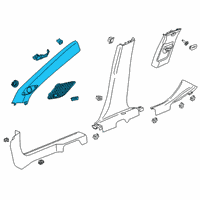 OEM 2021 Cadillac XT4 Weatherstrip Pillar Trim Diagram - 84568740