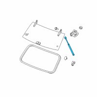 OEM Jeep Liftgate Glass Support Diagram - 55369333AD