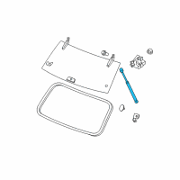 OEM 2008 Jeep Commander Liftgate Glass Support Diagram - 55369333AD