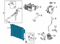 OEM 2021 Cadillac Escalade Auxiliary Radiator Diagram - 84693040