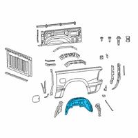 OEM 2019 Ram 1500 Shield-WHEELHOUSE Diagram - 68275910AB