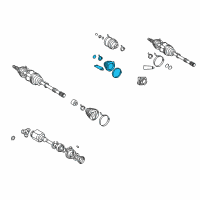 OEM 2004 Pontiac Vibe Boot Kit, Front Wheel Drive Shaft Tri-Pot Joint Diagram - 88972719