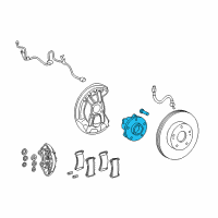 OEM Lexus IS250 Front Axle Hub Sub-Assembly, Left Diagram - 43550-30071