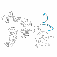 OEM GMC Terrain Front Speed Sensor Diagram - 84449199