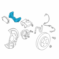 OEM Cadillac CT4 Caliper Support Diagram - 13588988