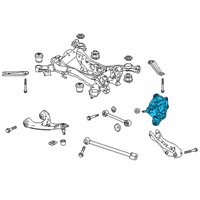 OEM 2020 Honda Passport Knuckle Complete Right Rear Diagram - 52210-TGT-A00