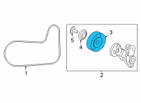 OEM Acura TLX Pulley Complete Diagram - 31180-61A-A01