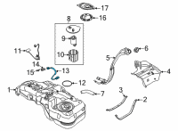 OEM Hyundai Kona EXTN Wiring Assembly-Fuel Pump Diagram - 31125-J9001