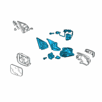 OEM Acura ZDX Mirror Set, Passenger Side (Memory) (Heated) (Automatic Turn) Diagram - 76208-SZN-A11