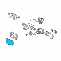 OEM Acura ZDX Mirror Sub-Assembly, Passenger Side (R1000) (Heated) Diagram - 76203-SZN-A11