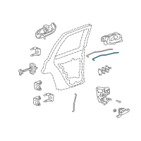 OEM 2005 GMC Envoy XUV Rod Asm-Rear Side Door Inside Handle Diagram - 15779317