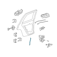 OEM 2005 GMC Envoy XL Rod Asm-Rear Side Door Outside Handle Diagram - 15162329