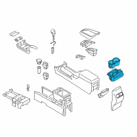 OEM 2014 Nissan Murano Cup Holder Assembly Diagram - 68430-1GR0A