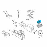 OEM 2011 Nissan Murano Insert Cup Holder Diagram - 68431-1AA1A