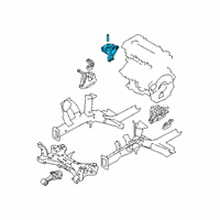 OEM Hyundai Veloster Engine Support Bracket Assembly Diagram - 21670-2B100