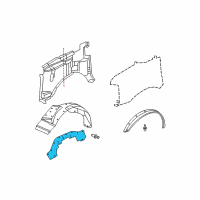 OEM Chevrolet Express 1500 Splash Shield Diagram - 23507604