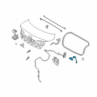 OEM 2016 Kia Forte Outside Handel & Switch Assembly-Trunk Lid Diagram - 812602G000