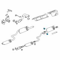 OEM 2013 Chevrolet Sonic Muffler & Pipe Insulator Diagram - 95017774