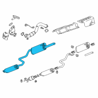 OEM 2016 Chevrolet Sonic Muffler & Pipe Diagram - 94543605
