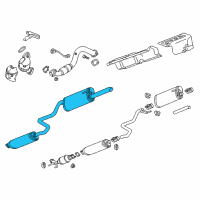 OEM 2013 Chevrolet Sonic Muffler & Pipe Diagram - 94543605