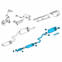 OEM 2012 Chevrolet Sonic Muffler & Pipe Diagram - 94800918